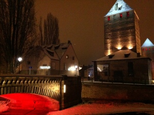Strasburg at night: eerily lit